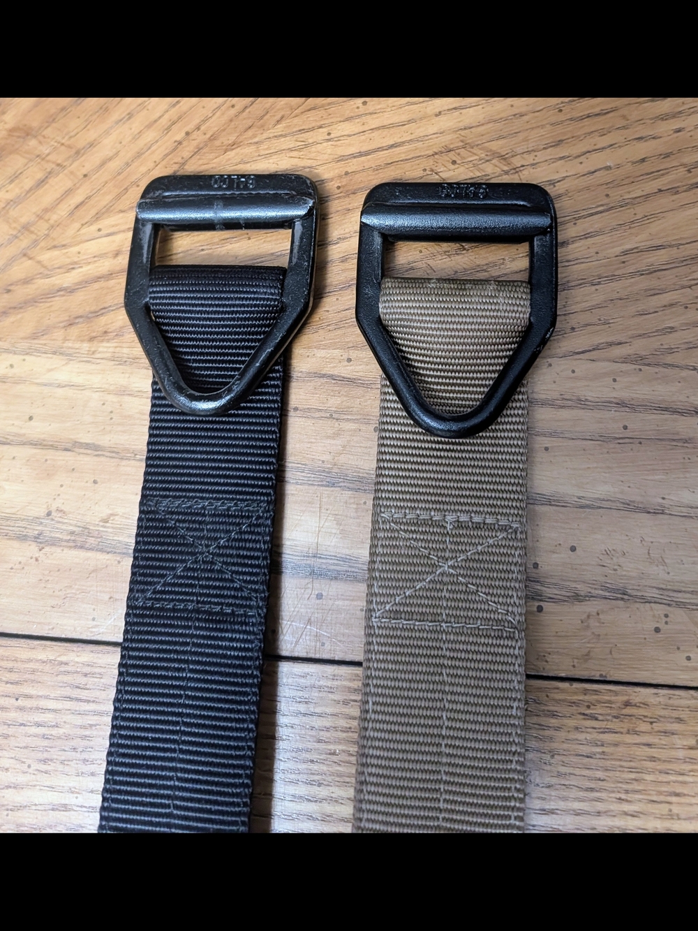 Lot Of 2 Men's Heavy-Duty Nylon Holster Belt with D-Ring Buckle - Black & Brown